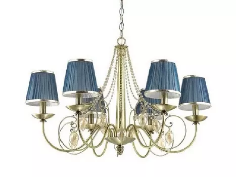 Подвесная люстра niagara (odeon light) синий 117 см.