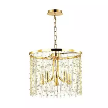 Подвесная люстра odeon light raini 4844/5 (odeon light) золотой 350 см.