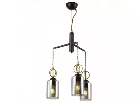 Подвесная люстра opika (odeon light) черный 100 см.