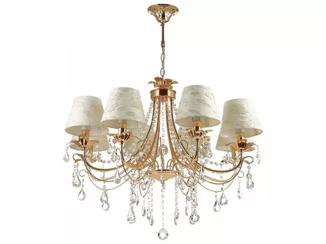 Подвесная люстра plesansa (odeon light) золотой 104 см.