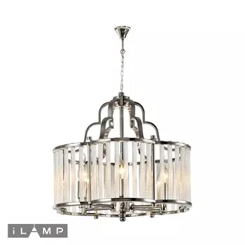 Подвесная люстра qeens (ilamp) серебристый 50x43 см.