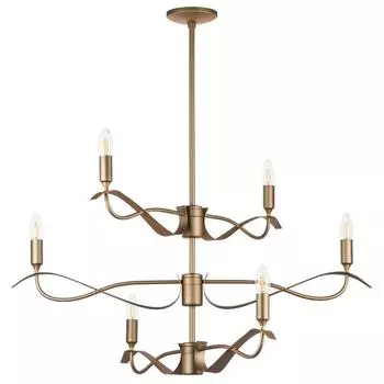 Подвесная люстра ragno (lightstar) золотой 57 см.