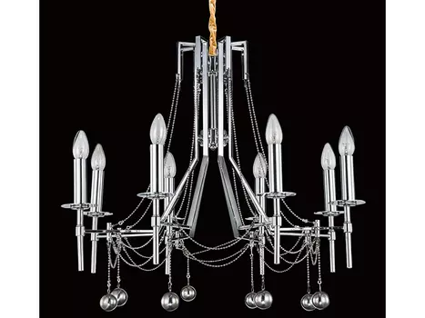 Подвесная люстра rocco (mak-interior) серебристый 70x64x70 см.