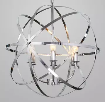 Подвесная люстра santi (eurosvet) серебристый 70 см.