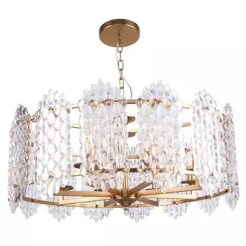 Подвесная люстра stilfort glazgo 1007/03/08p (stilfort) золотой 360 см.