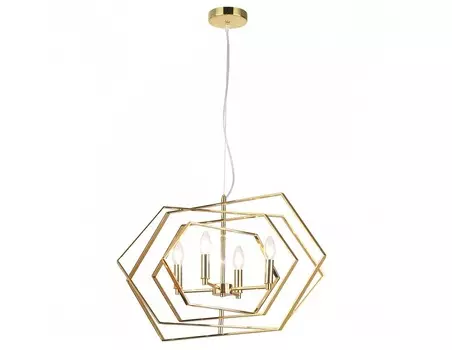 Подвесная люстра stolla (odeon light) золотой 160 см.