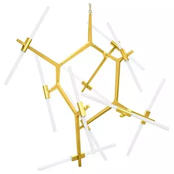 Подвесная люстра struttura (lightstar) золотой 268 см.