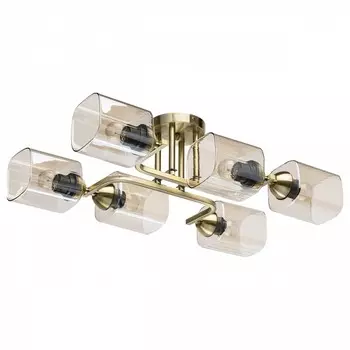 Подвесная люстра тетро 19 (demarkt) бронзовый 59x20x35 см.