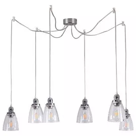 Подвесная люстра trento (arte lamp) серебристый 123 см.