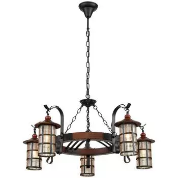 Подвесная люстра velante 560-703-05 (velante) коричневый 340 см.