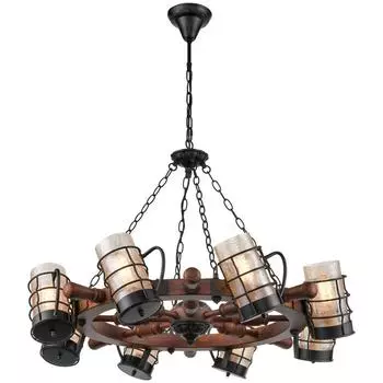 Подвесная люстра velante 561-703-08 (velante) коричневый 230 см.