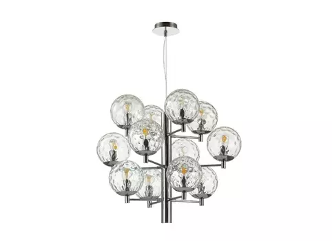 Подвесная люстра verasa (odeon light) прозрачный 55 см.