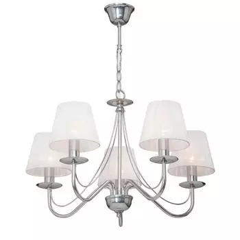 Подвесная люстра vitaluce v3568-9/5 (vitaluce) серебристый 630x530 см.