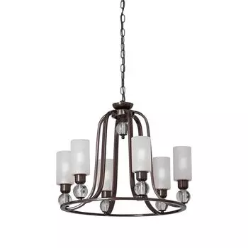 Подвесная люстра vitaluce v3752-7/6 (vitaluce) коричневый 1685x580 см.