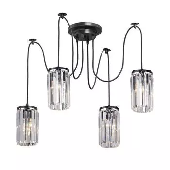 Подвесная люстра vitaluce v4330-1/4pl (vitaluce) черный 1260 см.