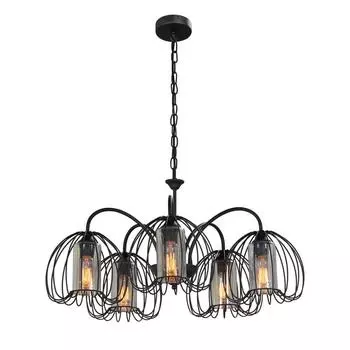 Подвесная люстра vitaluce v4445-1/5 (vitaluce) черный 850 см.