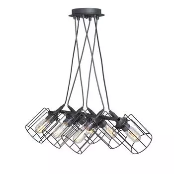 Подвесная люстра vitaluce v4564-1/6s (vitaluce) черный 1020x620 см.