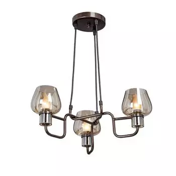 Подвесная люстра vitaluce v4833-7/3s (vitaluce) коричневый 1020x470 см.