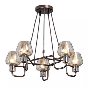 Подвесная люстра vitaluce v4833-7/5s (vitaluce) коричневый 1000x600 см.