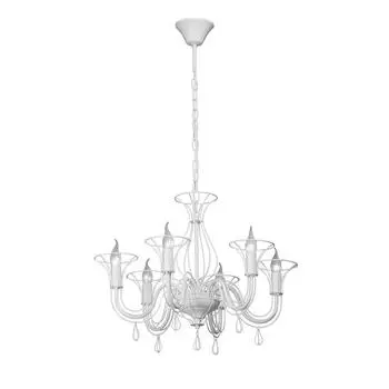 Подвесная люстра vitaluce v4861-0/6 (vitaluce) белый 1050x630 см.