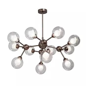 Подвесная люстра vitaluce v4886-7/12pl (vitaluce) коричневый 640x730 см.