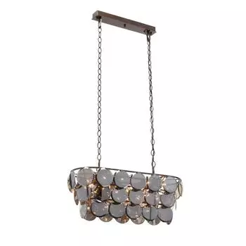 Подвесная люстра vitaluce v5849-7/18 (vitaluce) серый 800x1480 см.