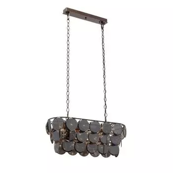 Подвесная люстра vitaluce v5850-7/18 (vitaluce) черный 800x1480 см.