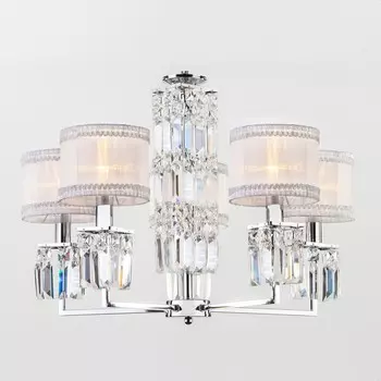 Подвесная люстра zaffiro (eurosvet) серебристый 82 см.