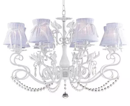 Подвесная люстра жизель (lumien hall) голубой 53 см.