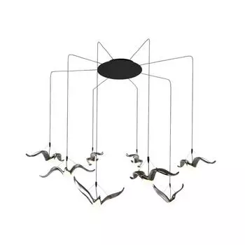 Подвесная светодиодная люстра aployt adriana apl.033.03.40 (aployt) серебристый 400 см.