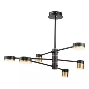 Подвесная светодиодная люстра escada 10246/6led (escada) черный 600 см.