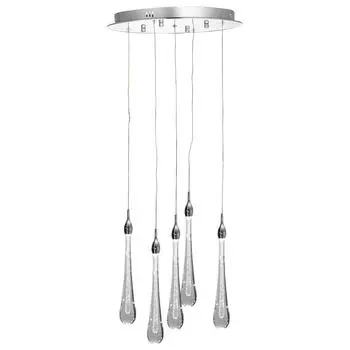 Подвесная светодиодная люстра kink light асмер 07860-5a,02 (kink light) серебристый 2000 см.