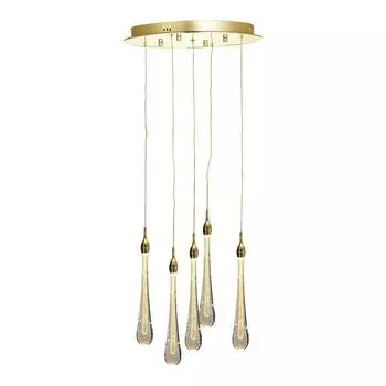 Подвесная светодиодная люстра kink light асмер 07860-5a,33 (kink light) золотой 1500 см.