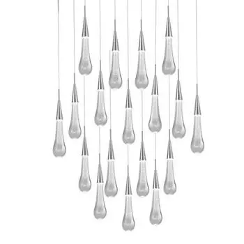 Подвесная светодиодная люстра kink light асмер 07861-18a,02 (kink light) серебристый 3000 см.