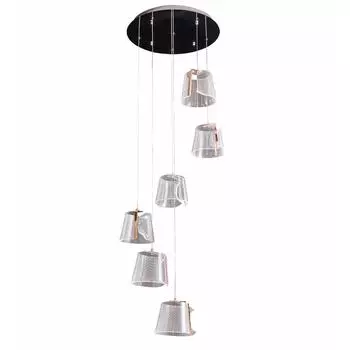 Подвесная светодиодная люстра kink light люцерна 08044-6a,33 (kink light) золотой 1800 см.