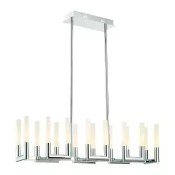 Подвесная светодиодная люстра lucia tucci flop 3390.16 chrome (lucia tucci) белый 970x265 см.