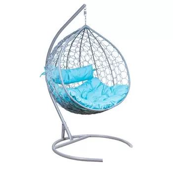 Подвесное двухместное кресло бали (leset) серый 135x198x108 см.