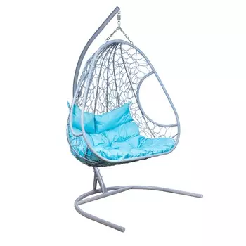 Подвесное двухместное кресло рико (leset) серый 140x210x123 см.