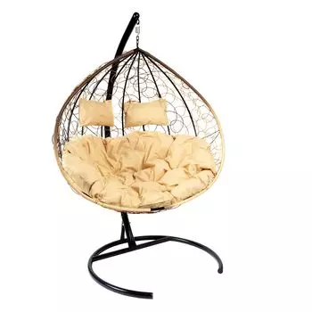 Подвесное кресло двухместное (ecodesign) бежевый 103x186x103 см.