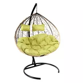 Подвесное кресло двухместное (ecodesign) зеленый 103x186x103 см.