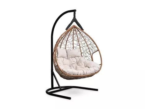 Подвесное кресло fisht (ogogo) коричневый 120x115x75 см.