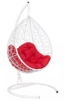 Подвесное кресло-кокон sevilla relax белый + каркас (подвесное кресло-кокон sevilla relax белый + бежевая подушка sev-5 201) (лаура) белый