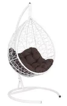 Подвесное кресло-кокон sevilla relax белый + каркас (подвесное кресло-кокон sevilla relax белый + оранжевая подушка sev-5 213) (лаура) белый