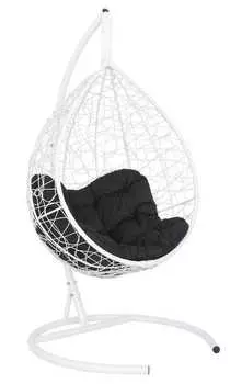 Подвесное кресло-кокон sevilla relax белый + каркас (подвесное кресло-кокон sevilla relax белый + темно-серая подушка sev-5 212) (лаура) белый