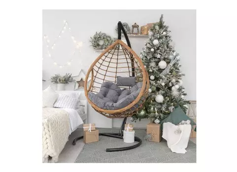 Подвесное кресло-кокон сицилия (лаура) коричневый