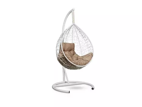 Подвесное кресло sevilla (ogogo) белый 110x115x70 см.