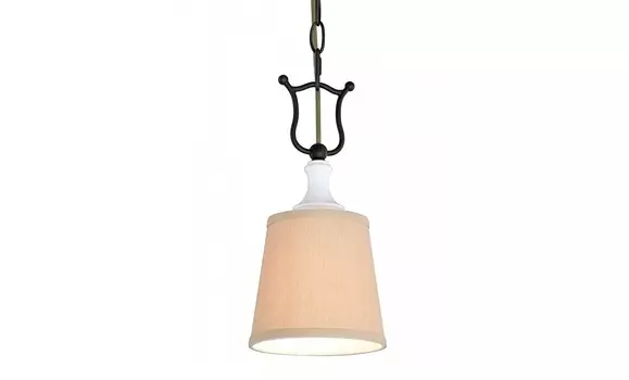 Подвесной светильник accogliente (eurosvet) бежевый 25 см.