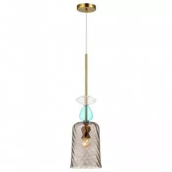 Подвесной светильник bella 1 (odeon light) серый 204 см.