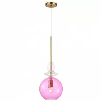 Подвесной светильник bella 3 (odeon light) розовый 202 см.