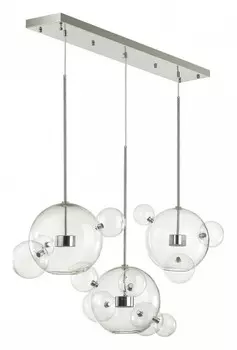 Подвесной светильник bubbles (odeon light) прозрачный 145x50x30 см.